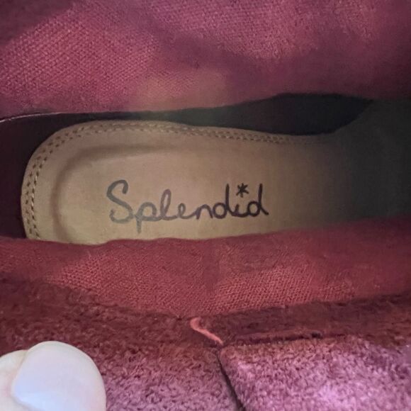 Splendid Lakota Leather Suede Chunky Heel Ankle Booties 10 - Picture 7 of 11